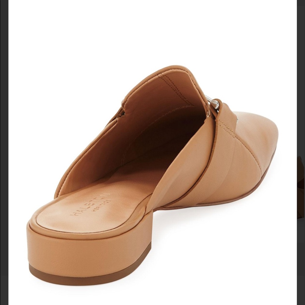 Halston Horsebit Tan Leather Mule Loafer - Picture 4 of 8